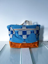 Load image into Gallery viewer, One-of-a-Kind: Indigo Nine Patch Weekender Bag
