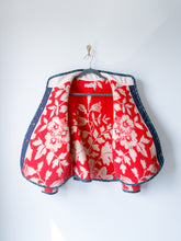 Load image into Gallery viewer, One-of-a-Kind: Cherry Floral Ukrainian Blanket Flora Jacket (M)
