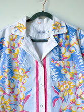 Load image into Gallery viewer, One-of-a-Kind: Vintage Fern and Pussy Willow Tablecloth Shaftsbury Shirt (M)

