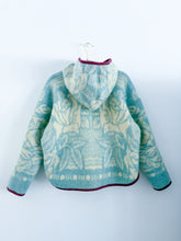 Load image into Gallery viewer, One-of-a-Kind: Golden Dawn Wool Blanket Hooded Flora Jacket (M)
