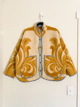 Load image into Gallery viewer, One-of-a-Kind: Golden Pineapple Ukrainian Blanket Flora Jacket (L)
