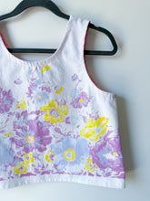 Load image into Gallery viewer, One-of-a-Kind: Vintage Sunfaded Floral Tablecloth Turnaround Tank (S)
