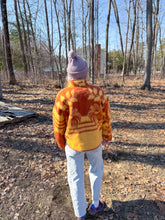 Load image into Gallery viewer, One-of-a-Kind: Chestnut Fall Florals Ukrainian Blanket Flora Jacket (M)
