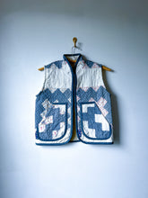 Load image into Gallery viewer, One-of-a-Kind: Indigo Chimney Sweep Quilt Vest (XS-M)
