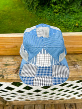 Load image into Gallery viewer, One-of-a-Kind: Indigo Mosaic 5 Panel Hat
