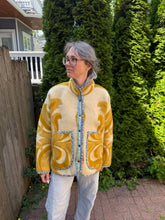 Load image into Gallery viewer, One-of-a-Kind: Golden Pineapple Ukrainian Blanket Flora Jacket (L)
