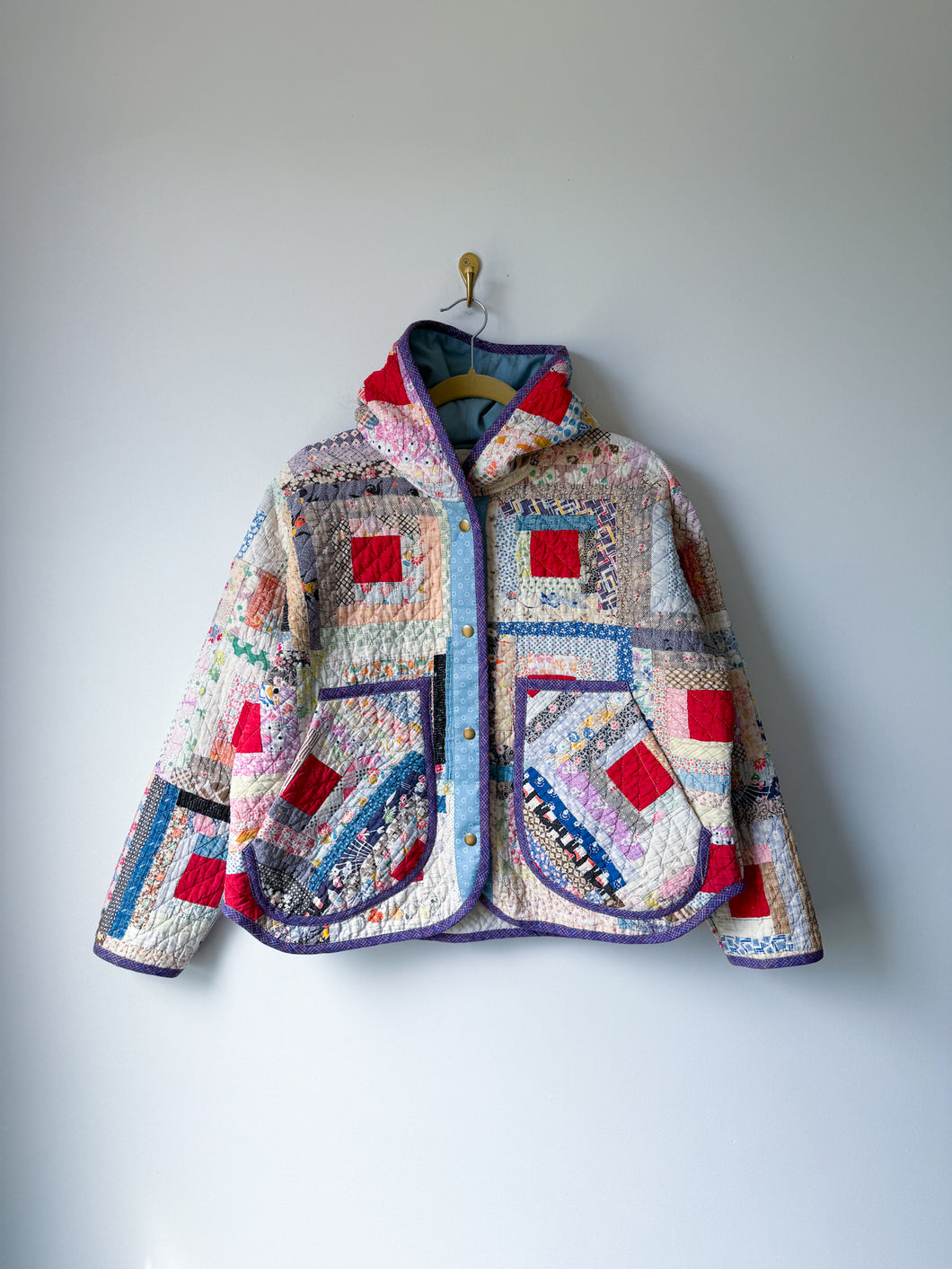 One-of-a-Kind: Log Cabin Flora Jacket (L)