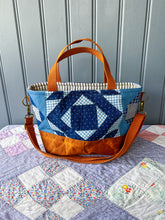 Load image into Gallery viewer, One-of-a-Kind: Indigo Mother’s Choice Project Bag (with detachable strap)
