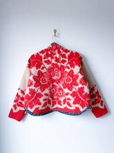 Load image into Gallery viewer, One-of-a-Kind: Cherry Floral Ukrainian Blanket Flora Jacket (S)

