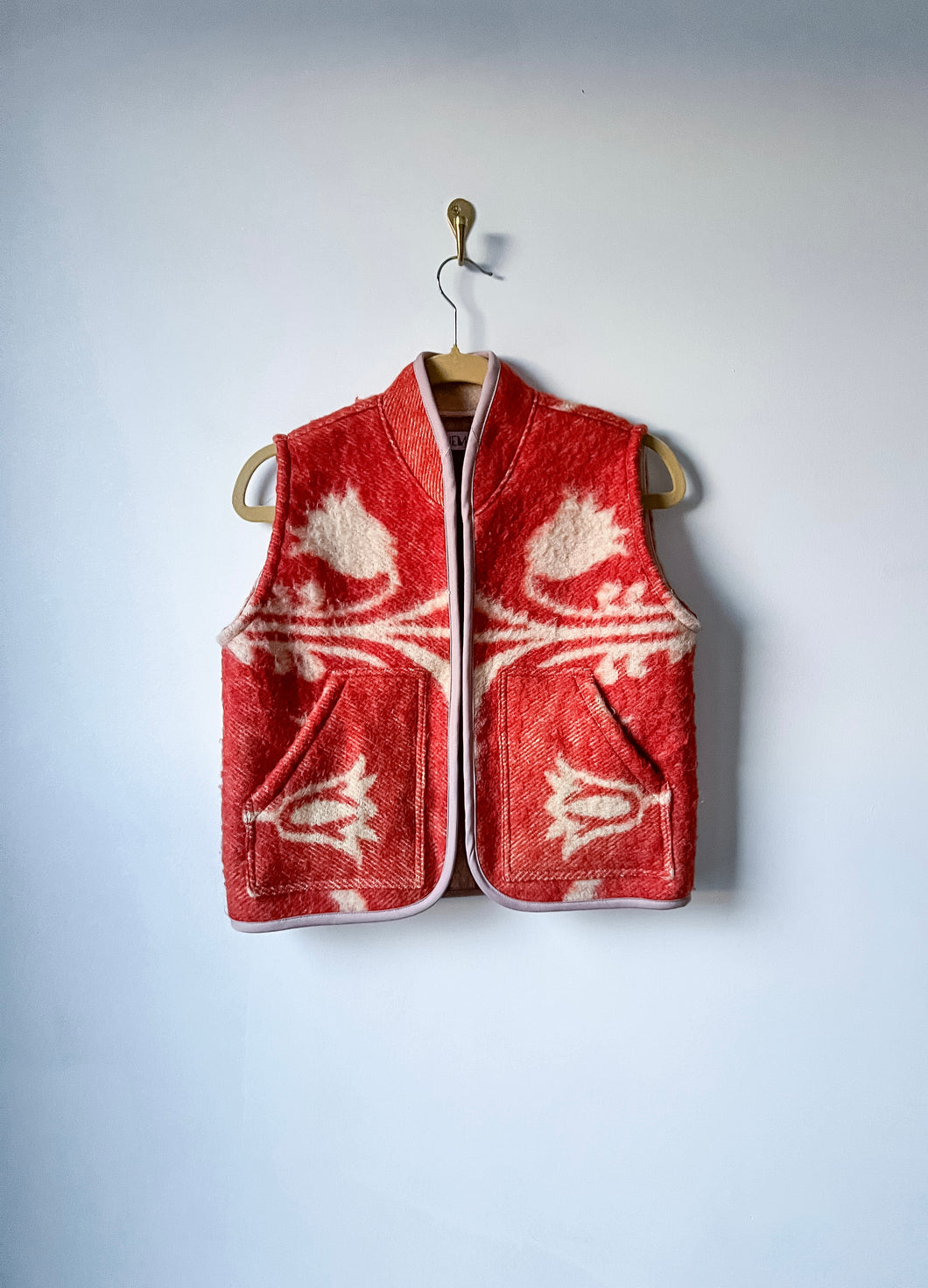 One-of-a-Kind: Holland Tulip Wool Blanket Vest #1