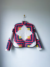 Load image into Gallery viewer, One-of-a-Kind: Indigo and Berry Log Cabin Flora Jacket (S)

