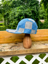 Load image into Gallery viewer, One-of-a-Kind: Indigo Mosaic 5 Panel Hat
