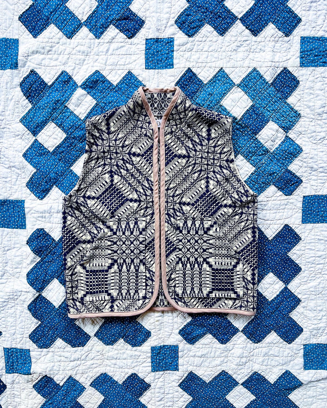 One-of-a-Kind: Antique Wool Coverlet Vest