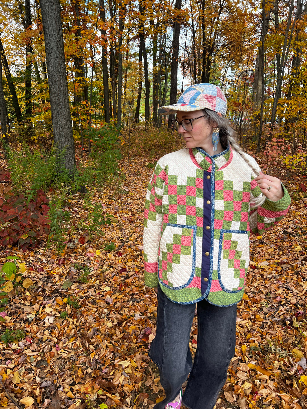 One-of-a-Kind: Irish Chain Flora Jacket (L)