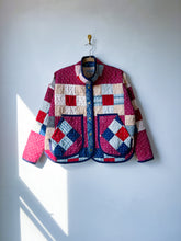 Load image into Gallery viewer, One-of-a-Kind: Nine Patch Flora Jacket (L)
