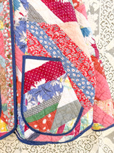 Load image into Gallery viewer, One-of-a-Kind: String Quilt Hooded Flora Jacket (L)
