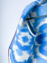 Load image into Gallery viewer, One-of-a-Kind: Blue floral Wool Ukrainian Blanket Vest (XS-M)
