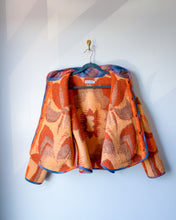 Load image into Gallery viewer, One-of-a-Kind: Orange Ukrainian Blanket Flora Jacket (M)
