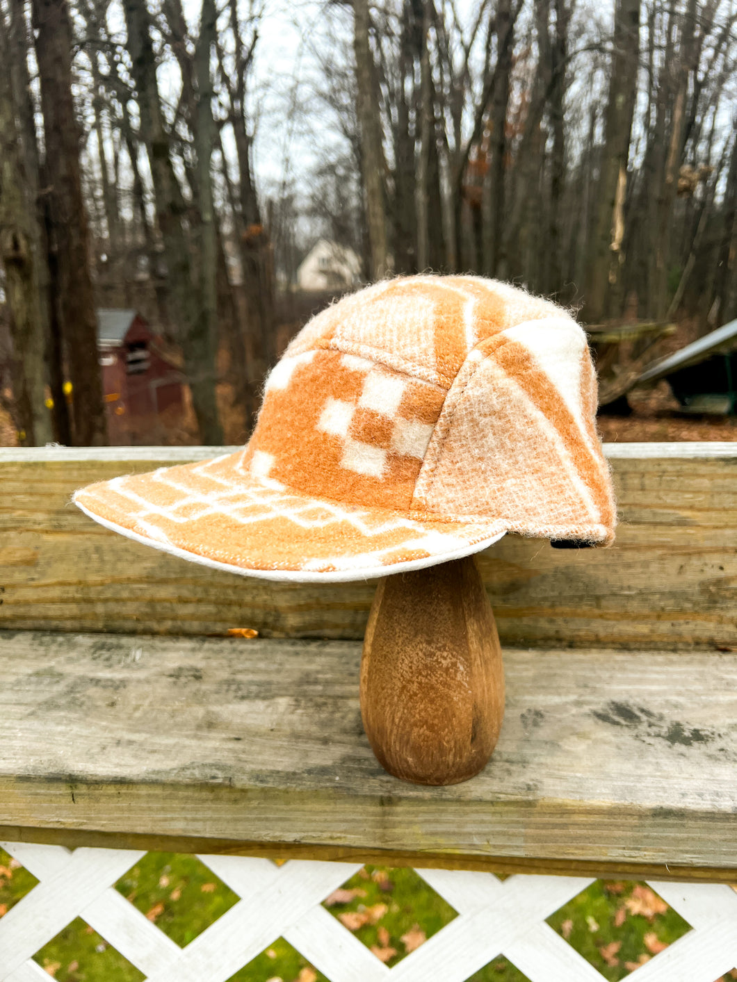 One-of-a-Kind: Vintage Geometric Mod Blanket 5 Panel Hat