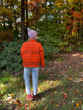 Load image into Gallery viewer, One-of-a-Kind: Ukrainian Geometric Checks Blanket Flora Jacket (M)
