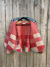 Load image into Gallery viewer, One-of-a-Kind: Geometric Linework Ukrainian Blanket Flora Jacket (M)
