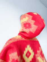 Load image into Gallery viewer, One-of-a-Kind: Geometric Ukrainian Blanket Hooded Flora Jacket (M)
