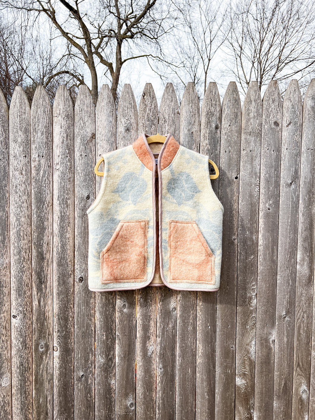 One-of-a-Kind: Color Block Wool Blanket Vest #1