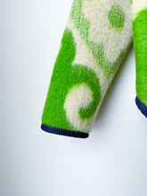 Load image into Gallery viewer, One-of-a-Kind: Spring Green Floral Ukrainian Blanket Hooded Flora Jacket (M)
