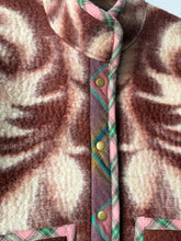 Load image into Gallery viewer, One-of-a-Kind: Chocolate Floral Ukrainian Blanket Flora Jacket (L)
