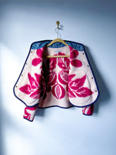 Load image into Gallery viewer, One-of-a-Kind: Fuchsia Berry Ukrainian Wool Blanket Flora Jacket (S)
