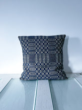 Load image into Gallery viewer, One-of-a-Kind: Navy and Cream Coverlet Throw Pillow Cover #2
