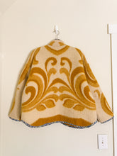 Load image into Gallery viewer, One-of-a-Kind: Golden Pineapple Ukrainian Blanket Flora Jacket (L)
