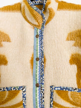 Load image into Gallery viewer, One-of-a-Kind: Golden Pineapple Ukrainian Blanket Flora Jacket (L)
