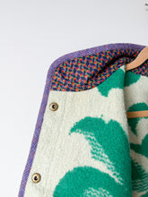 Load image into Gallery viewer, One-of-a-Kind: Green Floral Ukrainian Blanket Flora Jacket (S)
