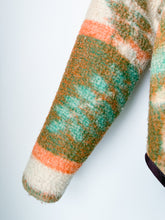 Load image into Gallery viewer, One-of-a-Kind: Multicolor Floral Ukrainian Blanket Hooded Flora Jacket (M)
