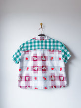 Load image into Gallery viewer, One-of-a-Kind: Vintage Picnic Tablecloth Mashup Shaftsbury Shirt (S)
