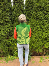 Load image into Gallery viewer, One-of-a-Kind: Jungle Leaves Vintage Blanket Vest (M)

