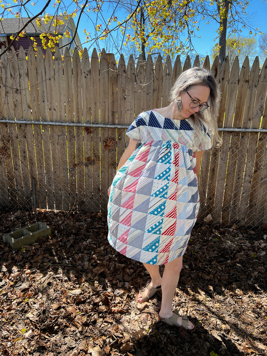 One-of-a-Kind: Half Square Triangle Swing Dress