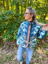 Load image into Gallery viewer, One-of-a-Kind: Ukrainian Sapphire Blanket Flora Jacket (M)

