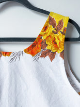 Load image into Gallery viewer, One-of-a-Kind: Vintage Autumn Rose Tablecloth Pearl Snap Tank (M)
