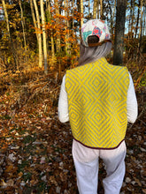 Load image into Gallery viewer, One-of-a-Kind: Woven Wool Coverlet Vest (XS-M)
