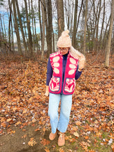 Load image into Gallery viewer, One-of-a-Kind: Ukrainian Fuchsia Berry Wool Blanket Vest (L/XL)
