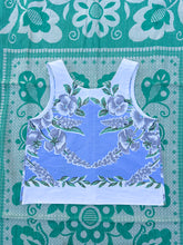 Load image into Gallery viewer, One-of-a-Kind: Hollyhock Vintage Tablecloth Pearl Snap Tank (S)
