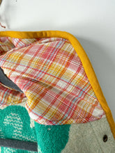 Load image into Gallery viewer, One-of-a-Kind: Kelly Green Floral Wool Ukrainian Blanket Hooded Flora Jacket (L)
