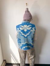 Load image into Gallery viewer, One-of-a-Kind: Blue Floral Ukrainian Blanket Vest (L)
