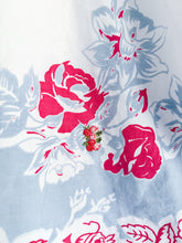 Load image into Gallery viewer, One-of-a-Kind: Vintage Red Floral Tablecloth Shaftsbury Shirt (S)
