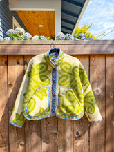 Load image into Gallery viewer, One-of-a-Kind: Green Ukrainian Blanket Flora Jacket (S)
