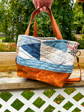 Load image into Gallery viewer, One-of-a-Kind: Triangle Block Project Bag (with detachable strap)
