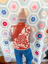 Load image into Gallery viewer, One-of-a-Kind: Copper Floral Ukrainian Blanket Vest (XS-M)
