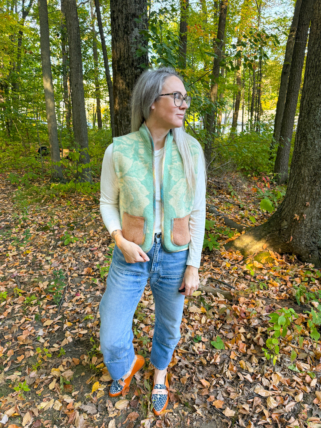 One-of-a-Kind: Orr Health Colorblock Wool Blanket Vest (XS-M)